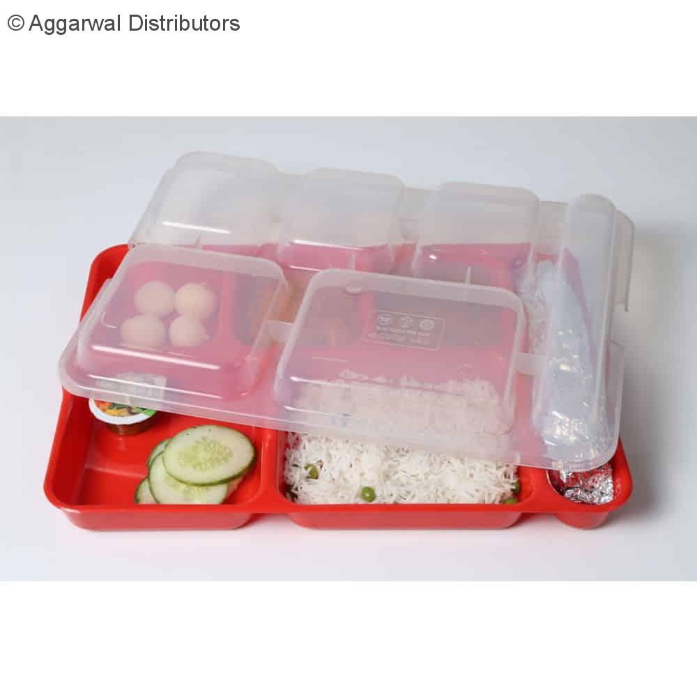 Kenford 6 Compartment Thali Rectangle DCT1014 Only Thali 4