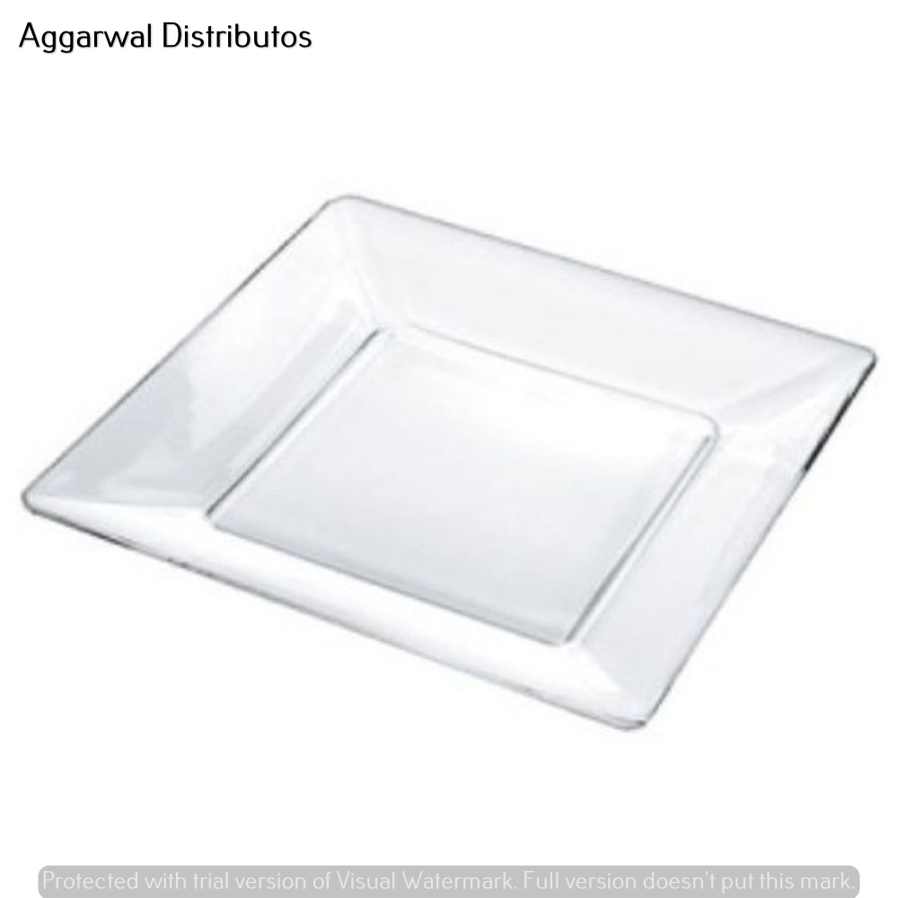 Borgonovo Modi Square glass plate 21cm (per/pc) 1