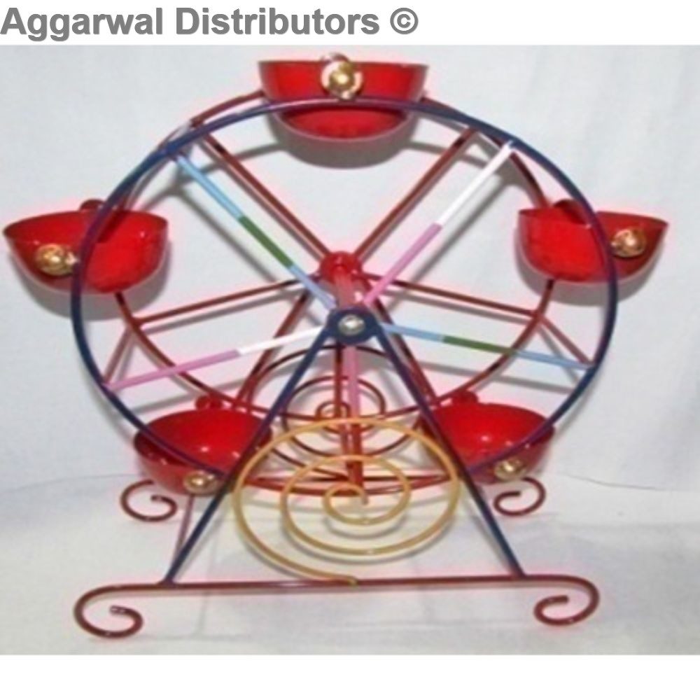 Metal Marry Go Round Shape Wheel With Dip Bowls 1