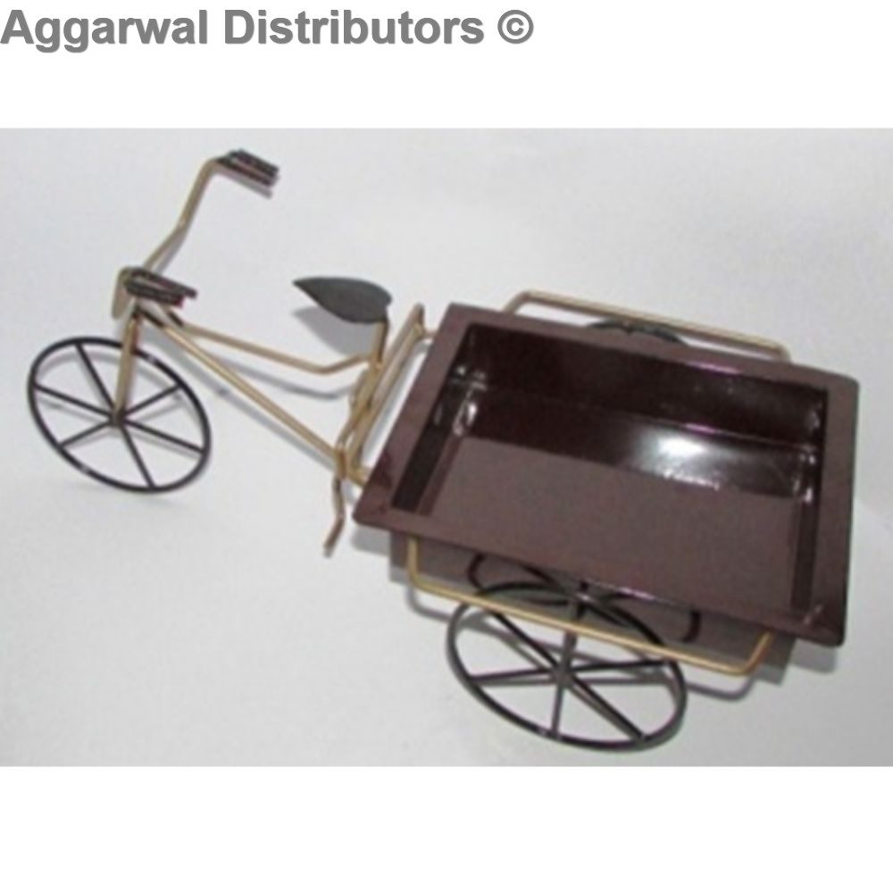 Metal Cycle With Carriage Shape Food Server 1