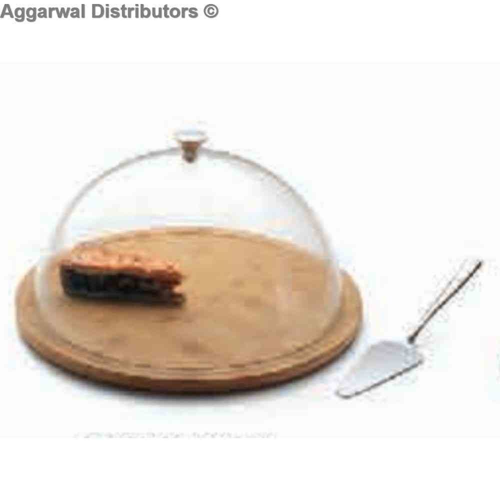 FnS-Cheese Cake Platter With Dome 33cm 1