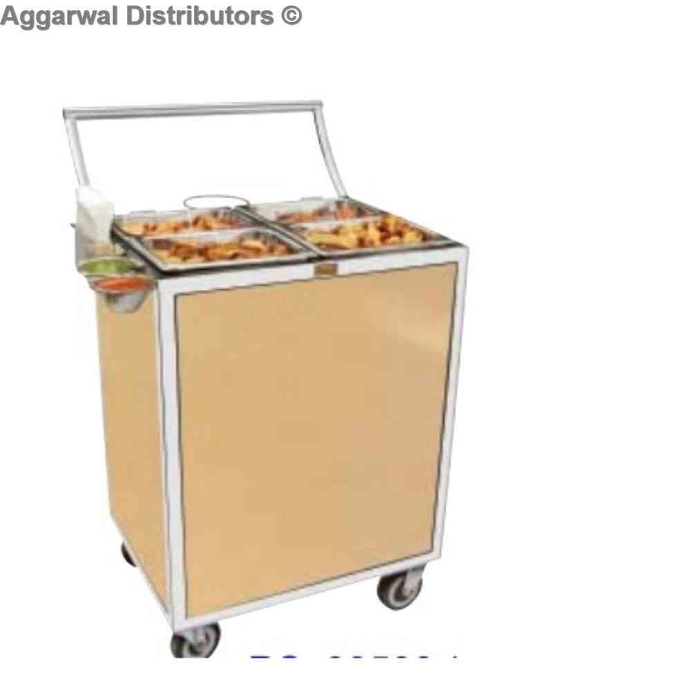 Venus Gold Plated Titbit Trolley with 4 Pans GPBT-42006 1
