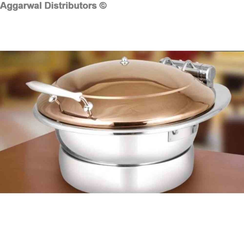 Venus RD. Rose Gold Chafing Dish with Element 777/RG/EL Cap:- 6.5 ltrs 1