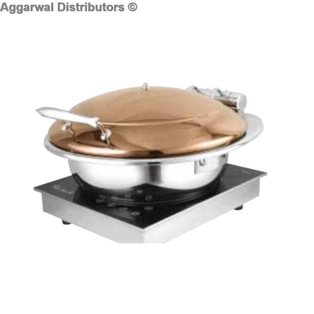 Venus RD. Rose Gold Chafing Dish with Induction Plate 777/RG/IP Cap:- 6.5 ltrs 1
