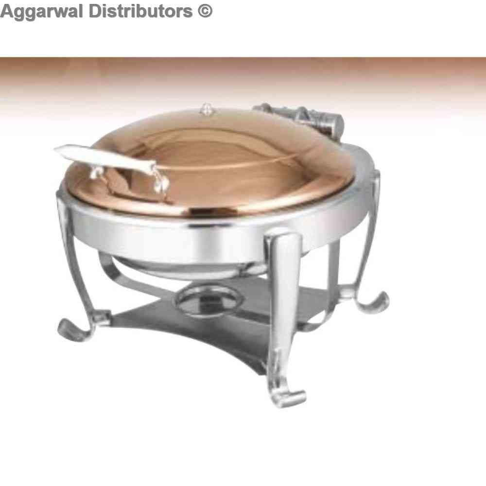 Venus RD. Rose Gold Chafing Dish with CP Legs 777/RG/CP Cap:- 6.5 ltrs 1