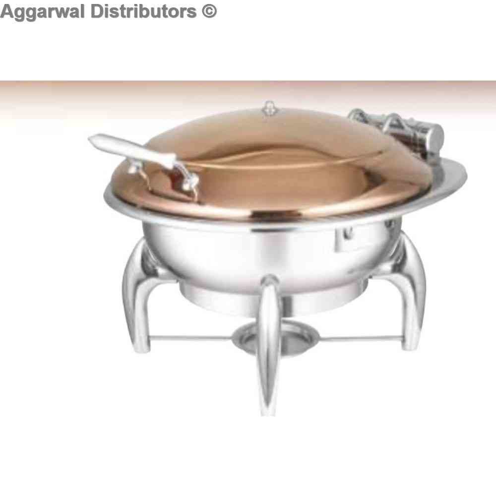Venus RD. Rose Gold Chafing Dish with Chic Legs 777/RG/Chic Cap:- 6.5 ltrs 1