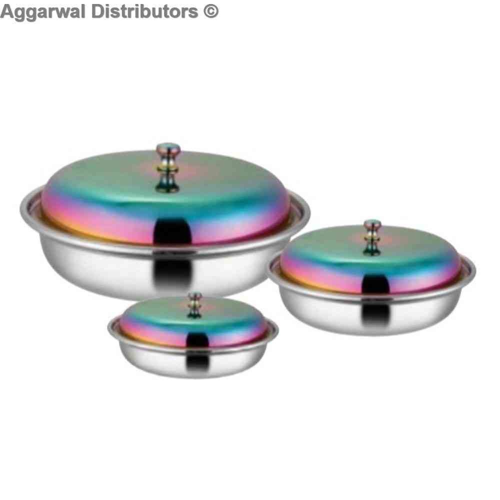 Venus Rainbow Entree Dish Round With Lid (Premium) PR-707 RB -8 - 205mm 1