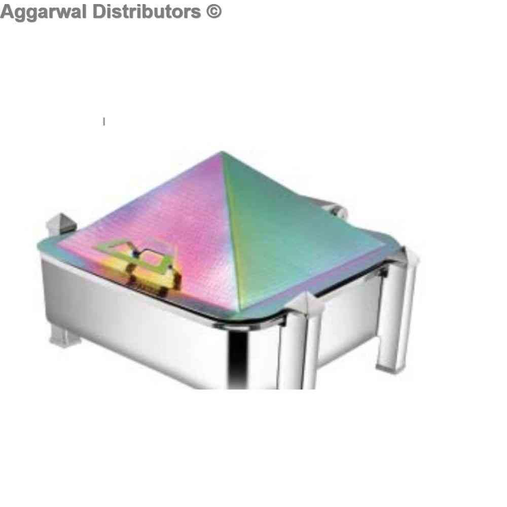 Venus Rainbow Pyramid Square Chafing Dish With Element 708/PY/EL/RB Cap:- 6.5 ltrs 1