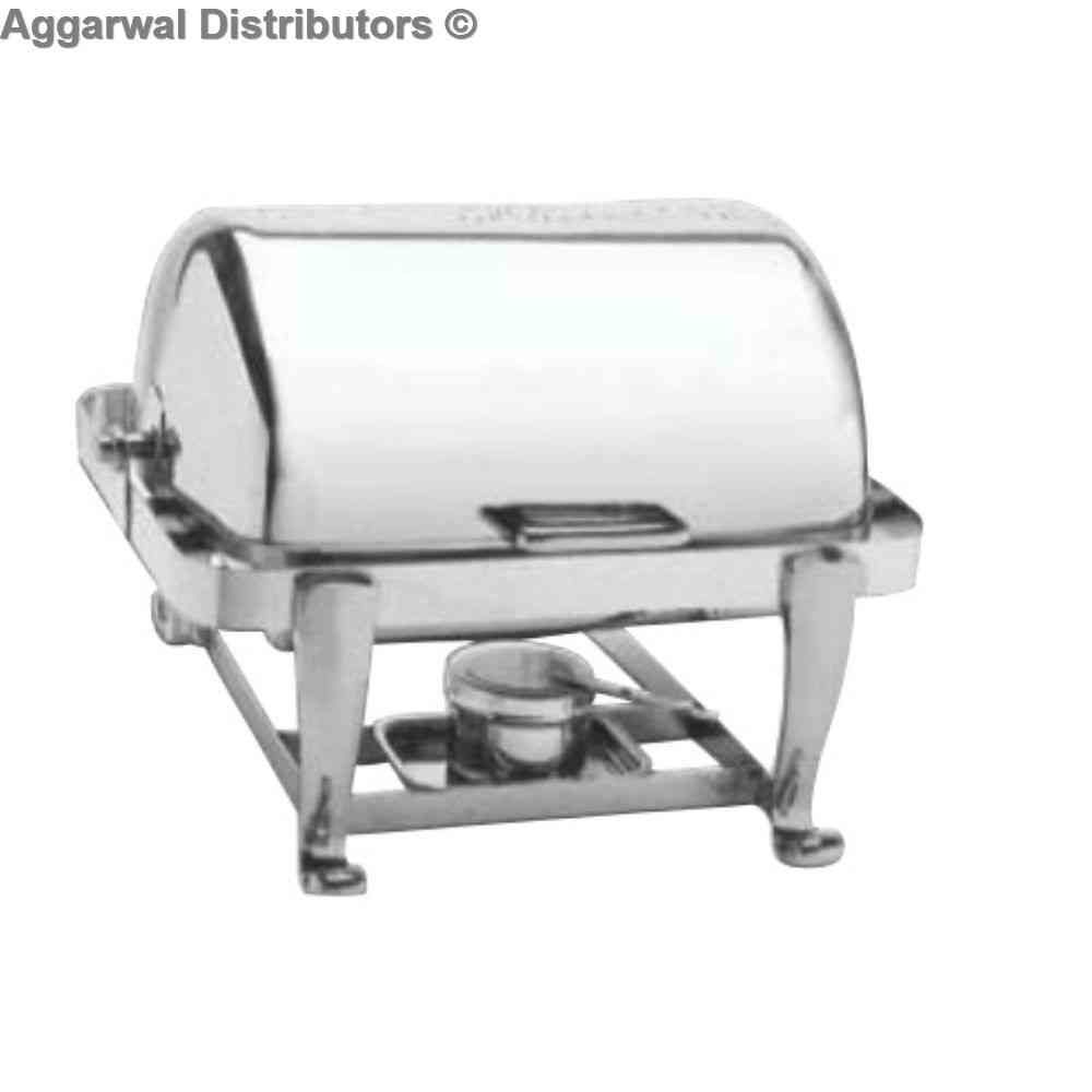 Venus Rect. Small Roll Top Chafing Dish With Hexagonal Legs Dish With Hexagonal Leg 403/HX Cap: 4 Ltrs 1