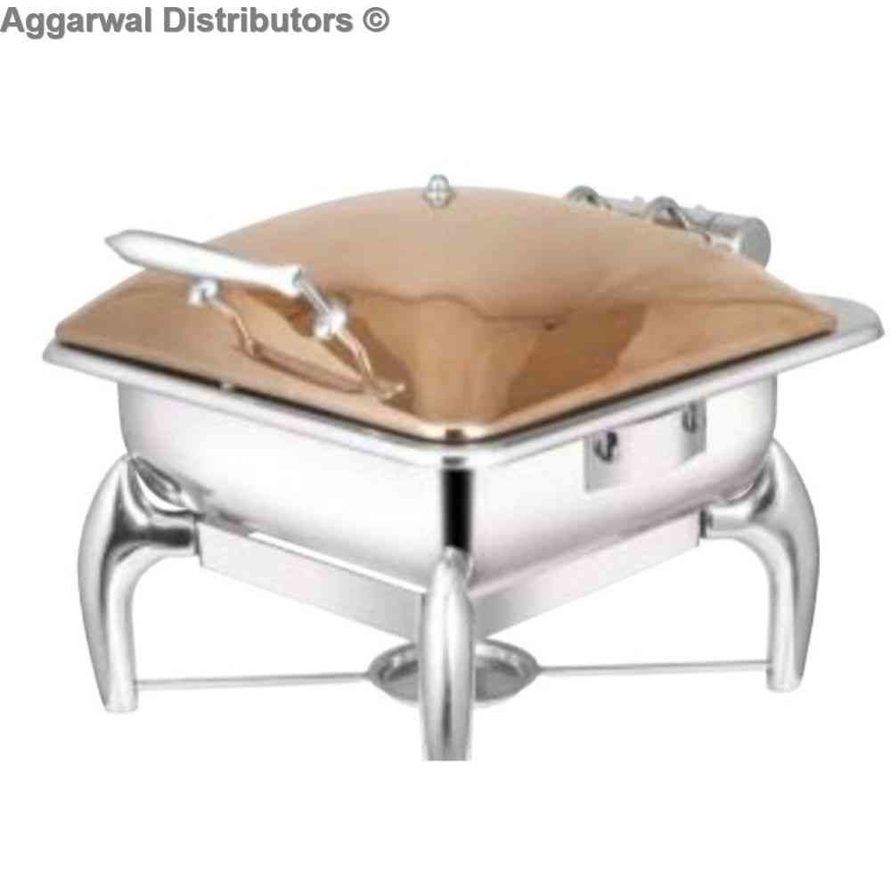 Venus SQ. Rose Gold Chafing Dish with Chic Legs 888/RG/Chic Cap:- 6.5 ltrs 1