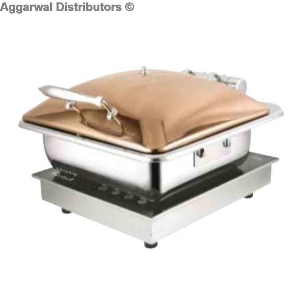 Venus SQ. Rose Gold Chafing Dish with Induction Plate 888/RG/IP Cap:- 6.5 ltrs 1
