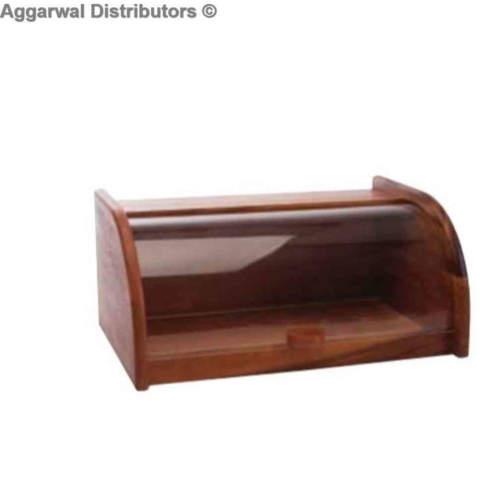 Venus Wooden Bread Box with Acr Cover WBC-3384 1