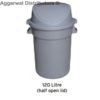 Cambro Nilkamal Plastic Round Waste Bin With Half Open Lid120