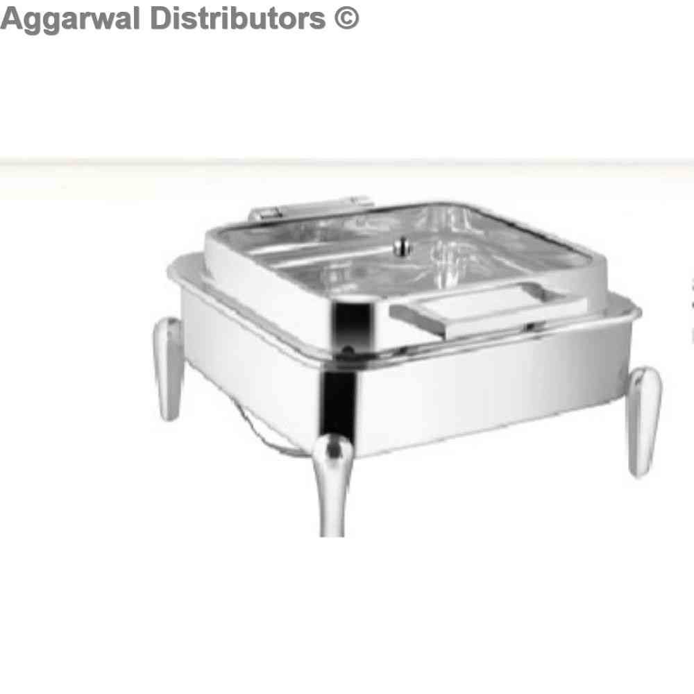 Full　With　Neo　Legs-7ltr　Chafing　Square　Dish　Glass　HORECA247