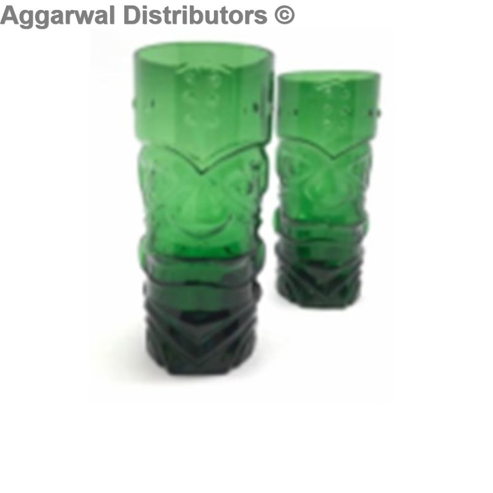 Devnow -tiki Glass dark Green Colour 300ml 1