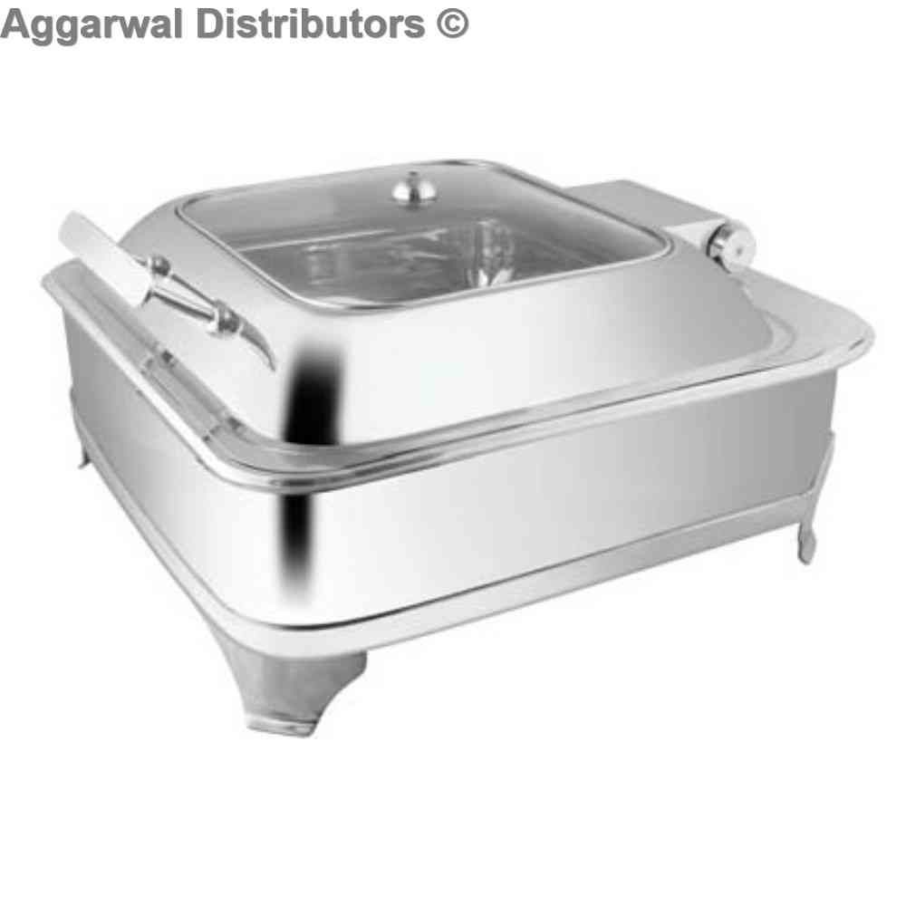 Regency Equisite Square Glass Lid Chafing Dish 307 With Element 1