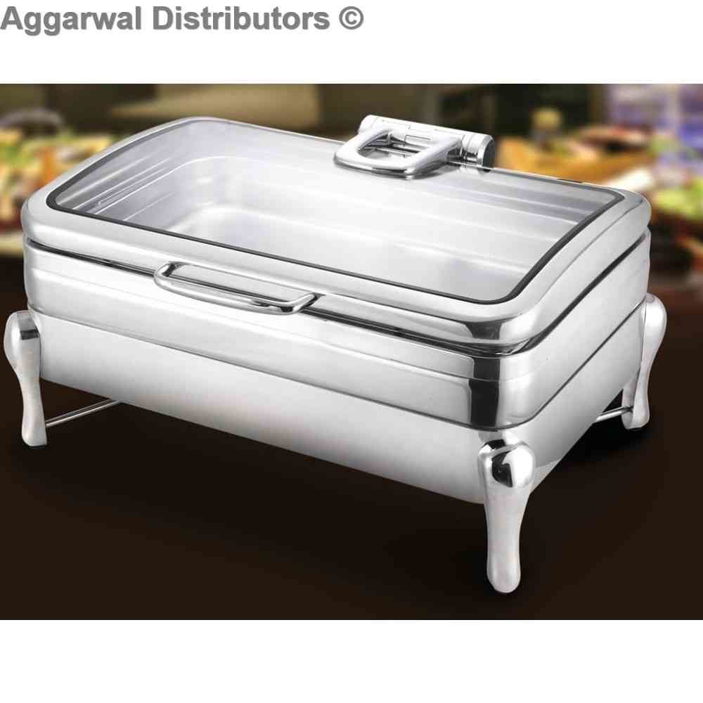 Imported Rectangular Glass Chafing Dish 10Ltrs. 610 SL 1