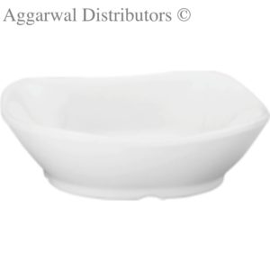Melamine Dual Sauce Bowls Dual Dipping Bowls Dual Sauce Dishes White Happy Sales Set of 4 pc 