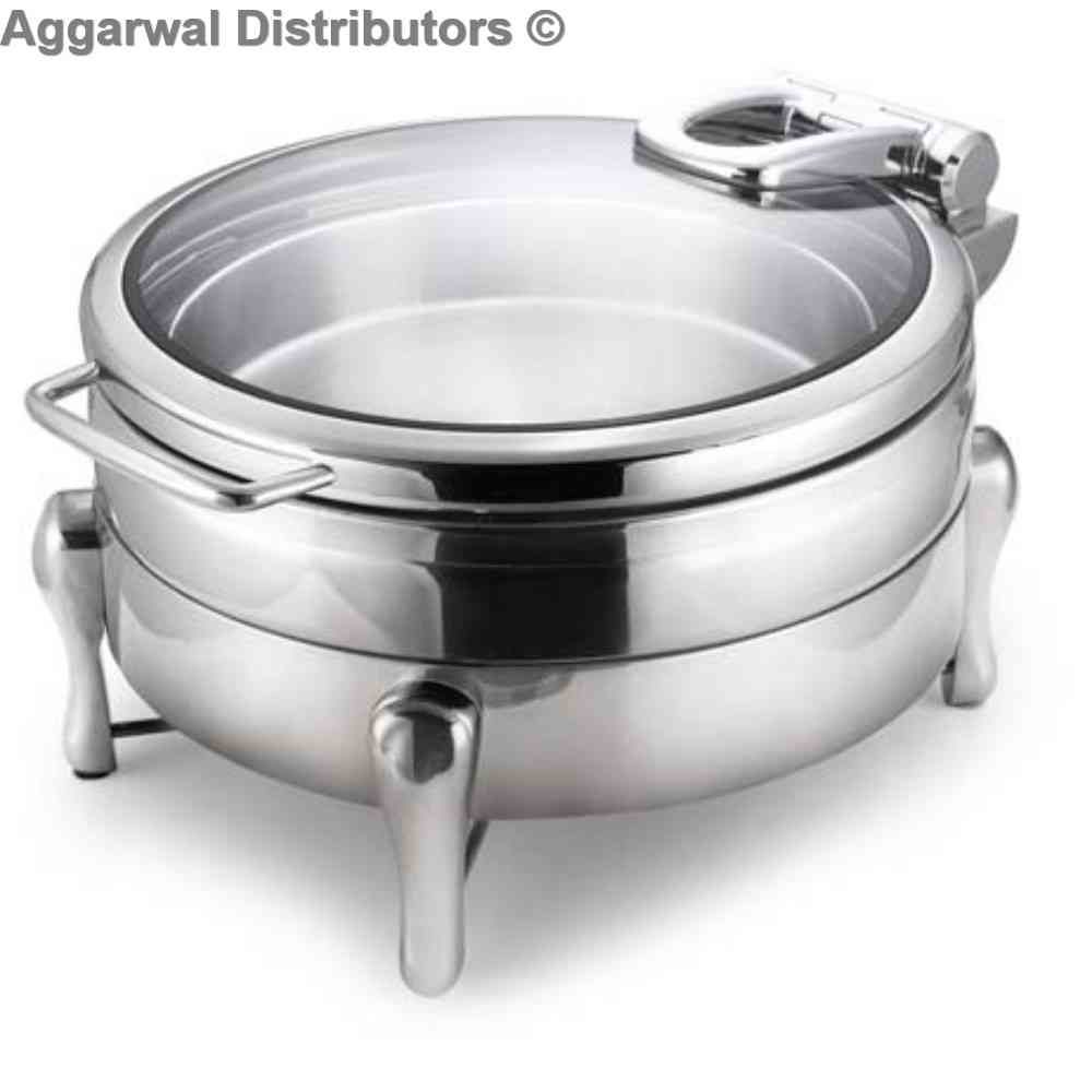 Imported Round Glass Chafing Dish 7Ltrs. 603 SL 1