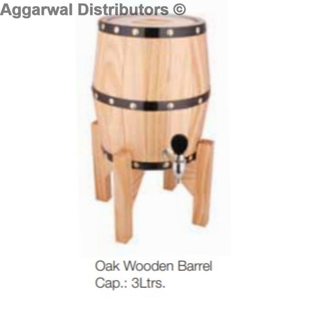 Oak Wooden Barrel Cap.: 3Ltrs.