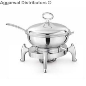 Anthem-MEC 65 SS Wok Style Chafing Dish S/S With Chrome Legs And Handles (40.5 x 40.5 x 48 cm)-9.5ltr