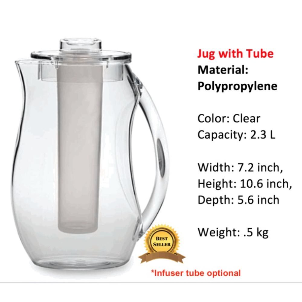 Polycarbonate Jug with Ice Tube 1