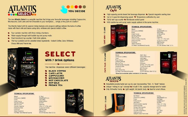 Atlantis Coffee Vending Machine-3 Lane 4
