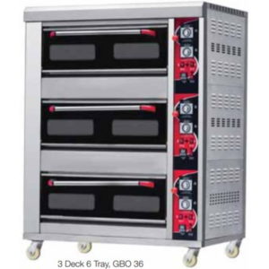 horeca247 gas baking oven 3 Deck 6 Tray, GBO 36