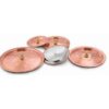La Coppera Lids for Copper serving Dishes - LC - 165-Handi Cover with Knob - Flat SSC -2 No-Dia-15cm-Ht-3cm