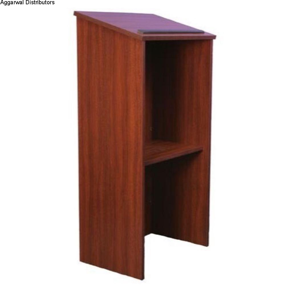 Wooden Simple Podium Lecture Stand (Dark colour) 1