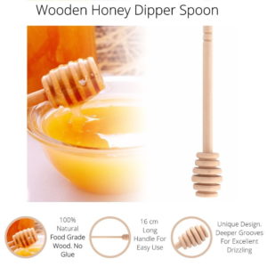 Wooden honey dipper spoon