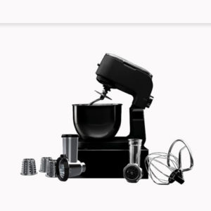 Hafele Viola Pro Planetary Stand Mixer (Black) with 6.5L Mixing Bowl ,3 Mixing Attachments, 4 Vegetable Attachments 1300 Watts
