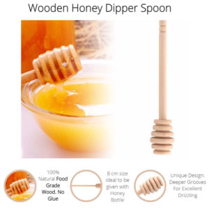 Wooden Honey Dipper Stick 8 cm