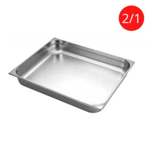 horeca247 stainless steel gn pan 2x1 size