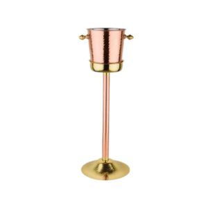 Champagne bucket with stand -cu-br plated