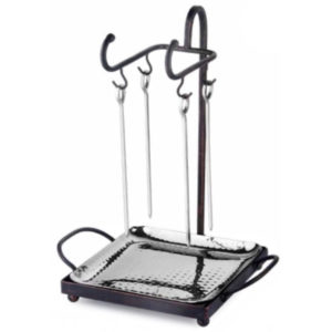 TIKKA SERVER WITH MS STAND 4 SKEWERS