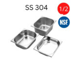 stainless steel 304 gn pan 1x2 size
