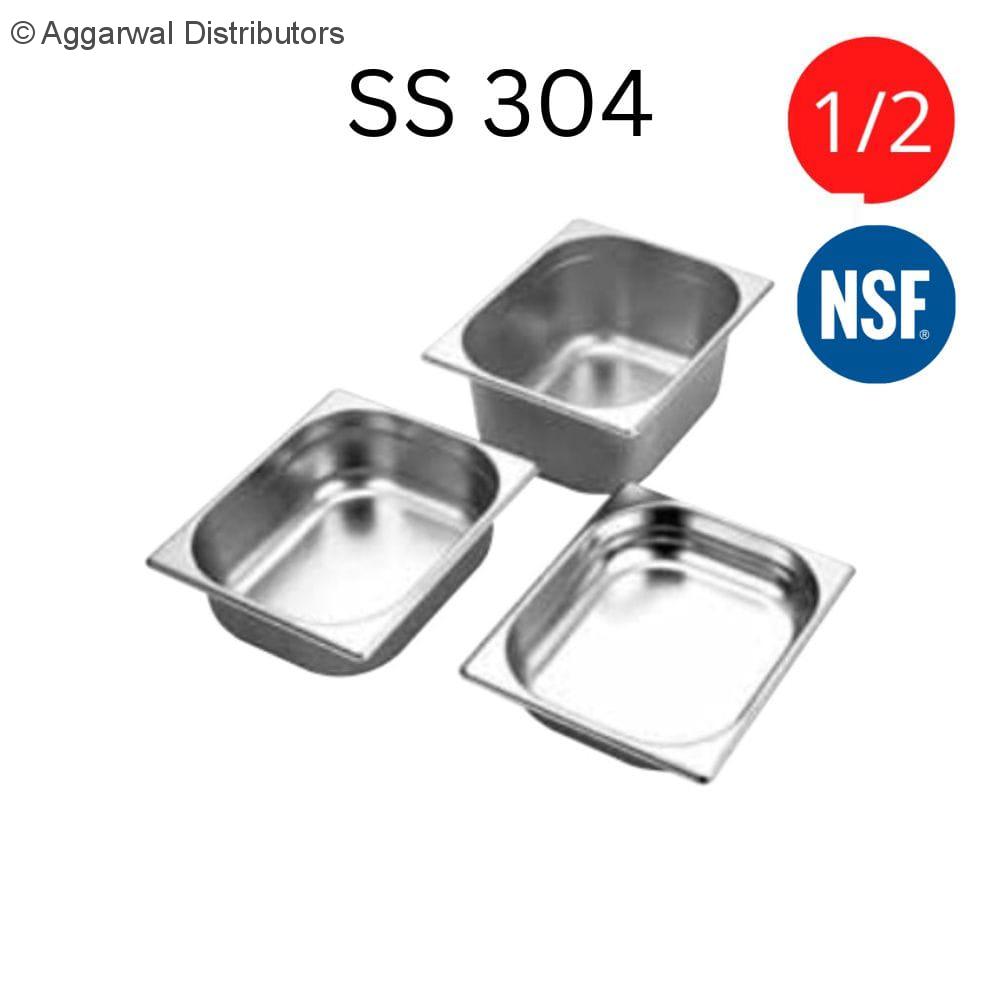 stainless steel 304 gn pan 1x2 size