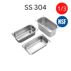stainless steel 304 gn pan 1x3 size