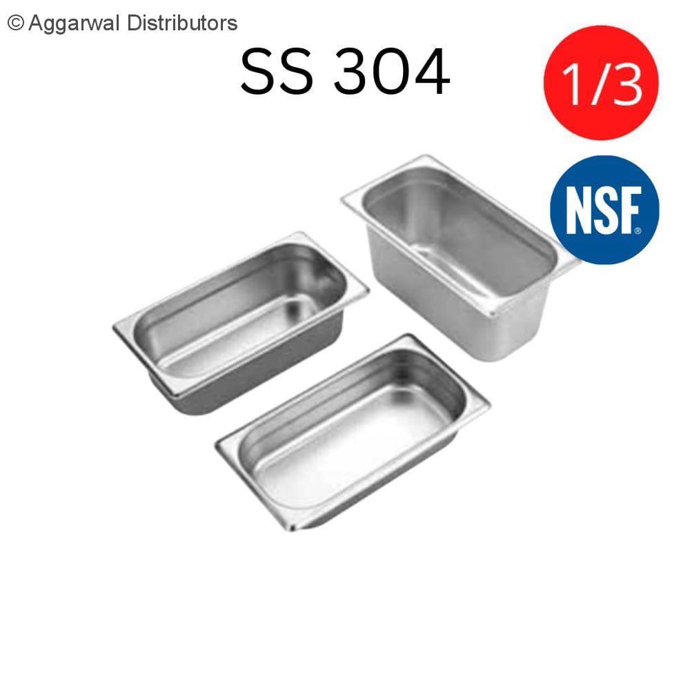 stainless steel 304 gn pan 1x3 size