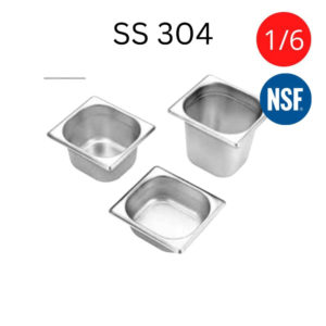 stainless steel 304 gn pan 1x6 size