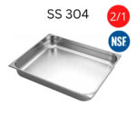 stainless steel 304 gn pan 2x1 size