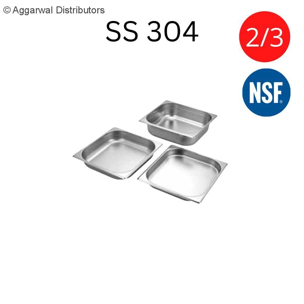 stainless steel 304 gn pan 2x3 size