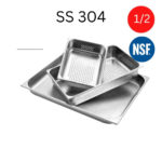 stainless steel 304 perforated gn pan 1x2 size